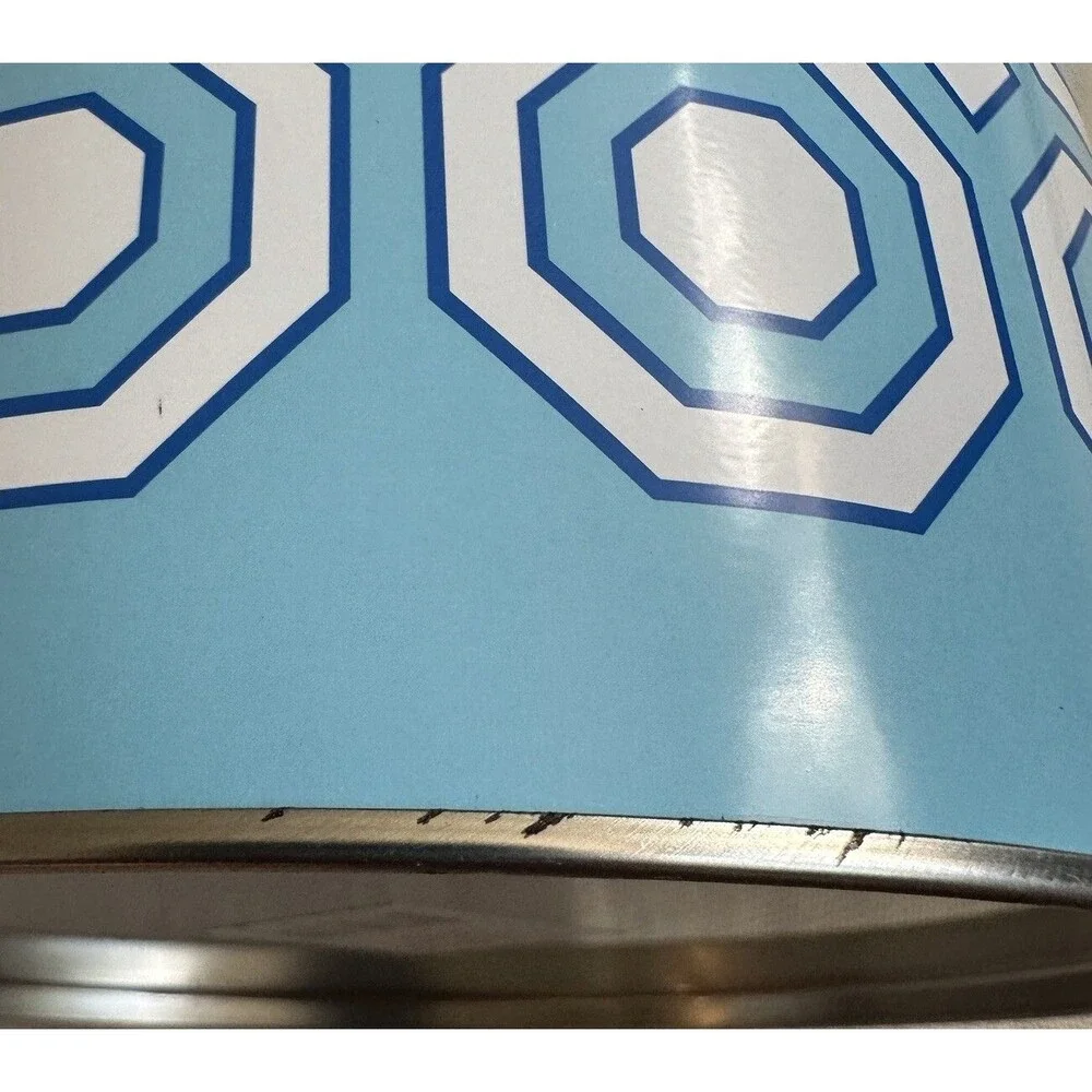 RARE Jonathan Adler Keurig Canister Tin Abstract Limited Edition 2020 Mod Blue